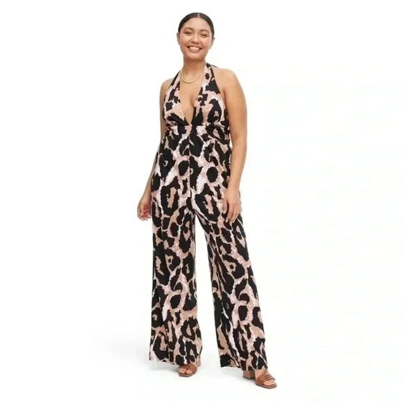 NWT Women's Halter Leopard Neutral
Jumpsuit - DVF for Target XXL - Picture 3 of 7